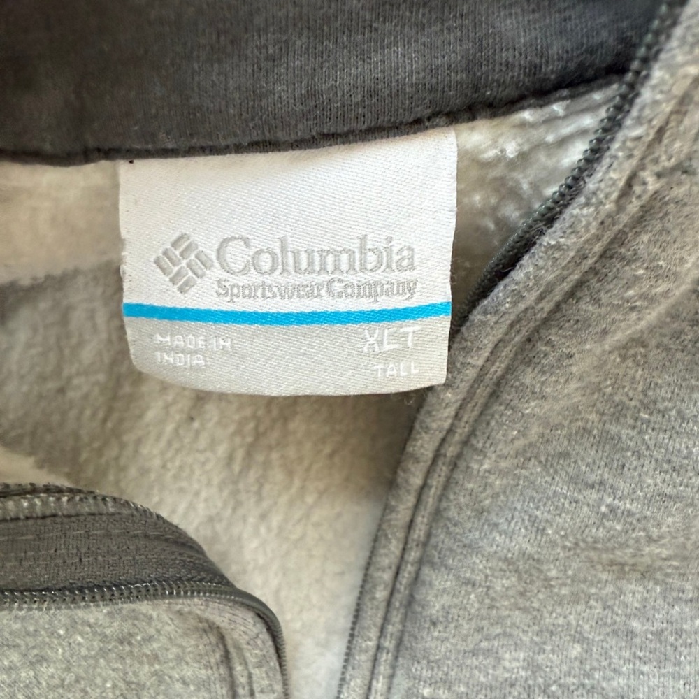 Columbia Men's Heather‎ Gray Zip-Up Sweater - Picture 4 of 10